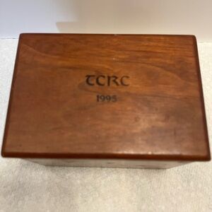 Wooden Box with TCRC Engraving hand crafted by John Kennedy